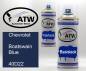 Preview: Chevrolet, Boatswain Blue, 40D22: 400ml Sprühdose + 400ml Klarlack - Set, von ATW Autoteile West.